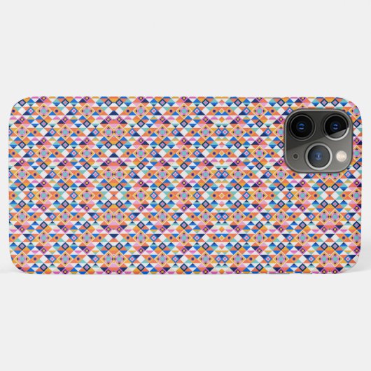 A geometric patterned phone case with vibrant  (Achterkant (horizontaal))