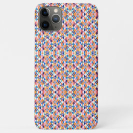 A geometric patterned phone case with vibrant