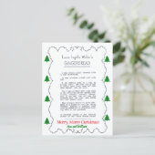 A Gingerbread Christmas Recipe Postcard Briefkaart (Staand voorkant)