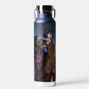 A Girl en haar Dinosaur Waterfles