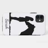 A Girl & Her Horse Love Silhouette Art Customize Case-Mate iPhone Case (Achterkant (horizontaal))