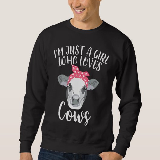 A Girl Loves Cows Cow for Women Trui (Voorkant)