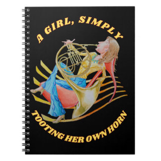 A GIRL SIMPLY TOOTING HER HORN NOTEBOOK  NOTITIEBOEK