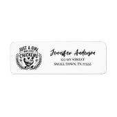 A Girl That Loves Chickens Address Label (Voorkant)