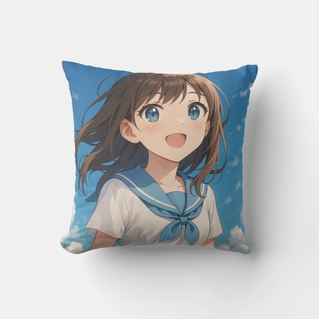 A Girl under the Summer Sky Kussen (Voorkant)
