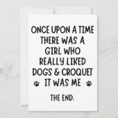 A girl who really liked dogs & croquet kaart (Voorkant)