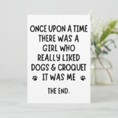 A girl who really liked dogs & croquet kaart (Staand voorkant)