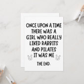 A girl who really liked rabbits and pilates. kaart (Voorkant / Achterkant in situ)