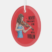 A Girl with a Violin Ornament (Voorkant links)