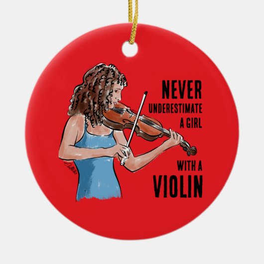 A Girl with a Violin Ornament (Voorkant)