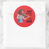 A Girl with a Violin Sticker (Tas)