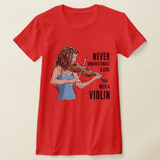 A Girl with a Violin T-Shirt