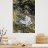 A Girl with Flower on the Grass (1878)  Poster (Keuken)
