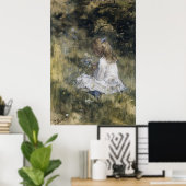 A Girl with Flower on the Grass (1878)  Poster (Thuiskantoor)