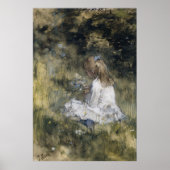 A Girl with Flower on the Grass (1878)  Poster (Voorkant)