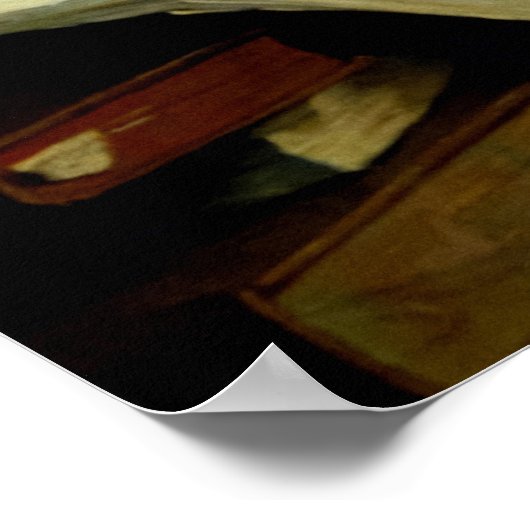 A Girl Writing, Pet Goldfinch by Henriette Browne Poster (Hoek)