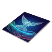 A Glowing Angel Standing on His Word Tegeltje (Zijkant)