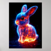 A glowing rabbit is depicted with vibrant blue and poster (Voorkant)