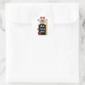 A+ Goed Werk!-Schattige Schaap Ronde Sticker (Tas)