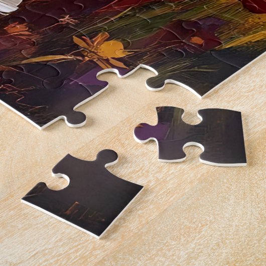 A Gold and Blue Peacock Legpuzzel (Zijkant)