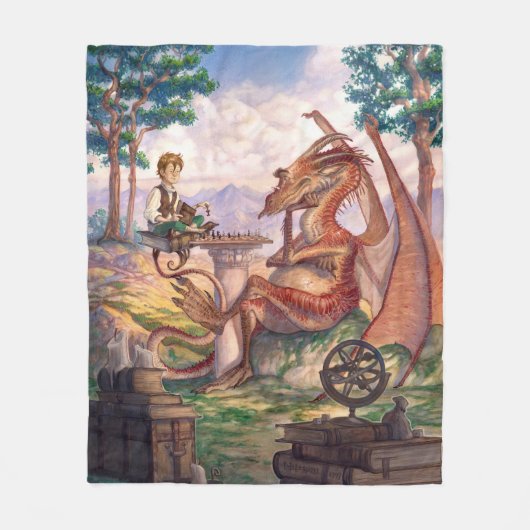 "A Golden Afternoon" Medium Fleece Blanket Deken (Voorkant)