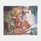 "A Golden Afternoon" Medium Fleece Blanket Deken (Voorkant (Horizontaal))