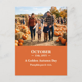 A Golden Autumn Day October Memory Photo Postcard Briefkaart