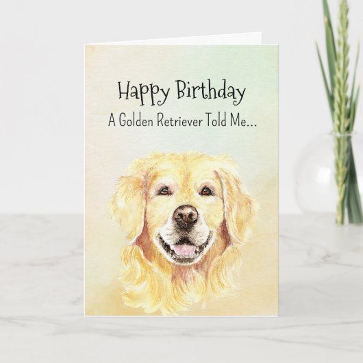 A Golden Retriever Personality Birthday Fun Animal Kaart (Voorkant)