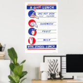 A Good Lunch Eat Well 1941 WPA Poster (Thuiskantoor)