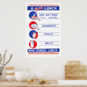 A Good Lunch Eat Well 1941 WPA Poster (Keuken)