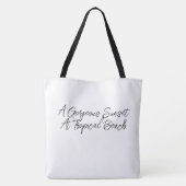 A Gorgeous Sunset At Tropical Beach, Vacation Tote Bag (Achterkant)