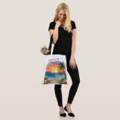 A Gorgeous Sunset At Tropical Beach, Vacation Tote Bag (Op model)