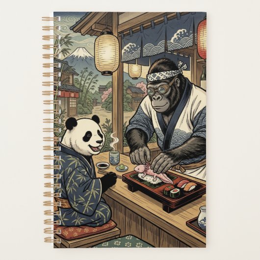 A gorilla who became a sushi chef -Ukiyo-e Style- Planner (Voorkant)
