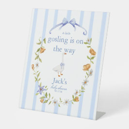 a gosling blue reclamebord met voetstuk