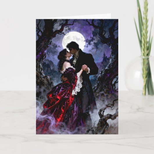 A Gothic Romance Valentine Feestdagen Kaart (Voorkant)