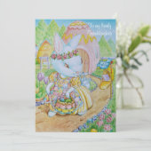 A GRANDDAUGHTER'S PERSONALIZED EASTER CARD  FEESTDAGENKAART (Staand voorkant)