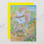 A GRANDDAUGHTER'S PERSONALIZED EASTER CARD  FEESTDAGENKAART (Voorkant / Achterkant)