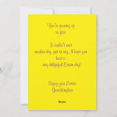 A GRANDDAUGHTER'S PERSONALIZED EASTER CARD FEESTDAGENKAART (Achterkant)