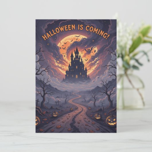 A grandiose Halloween invitation Kaart (Staand voorkant)