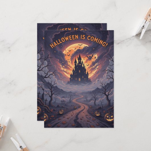 A grandiose Halloween invitation Kaart (Voorkant / Achterkant in situ)