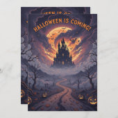 A grandiose Halloween invitation Kaart (Voorkant / Achterkant)