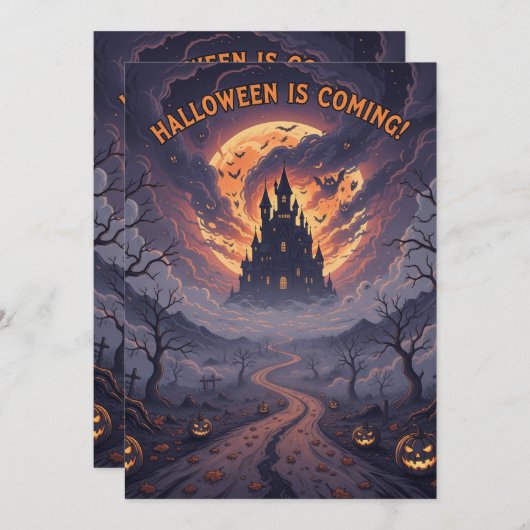 A grandiose Halloween invitation Kaart (Voorkant / Achterkant)