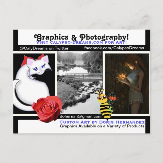 A* Graphics Mix Visitekaartje Briefkaart (Voorkant)