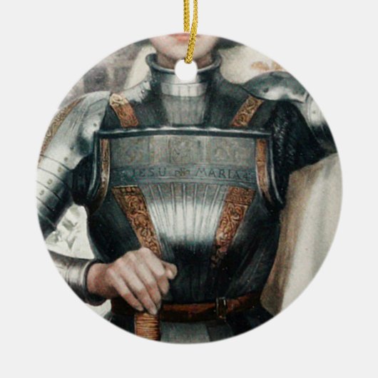 A graving 1903 van Joan of Arc Keramisch Ornament (Voorkant)