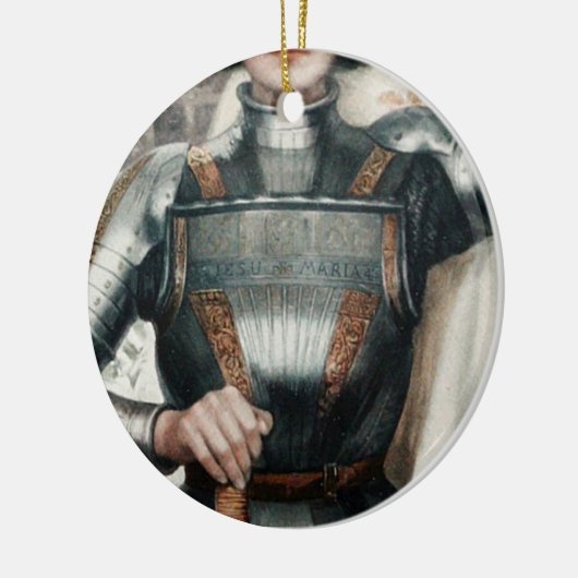 A graving 1903 van Joan of Arc Keramisch Ornament (Links)