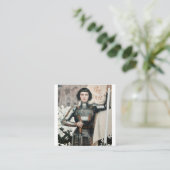 A graving 1903 van Joan of Arc Vierkante Visitekaartje (Staand voorkant)