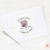 A Great Book Delights Floral  Ronde Sticker (Envelop)