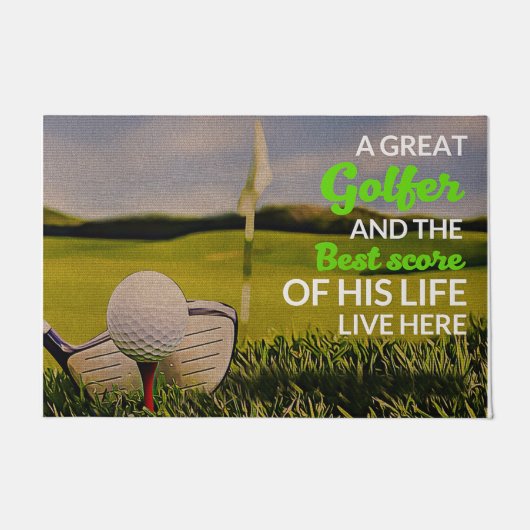 A Great Golfer Doormat, Golf Player Deurmat (Voorkant)