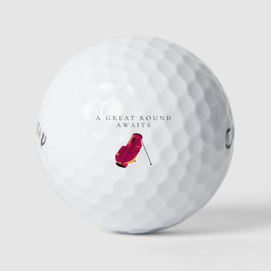 'A Great Round Awaits' Encouraging Uplifting Gift  Golfballen (Voorkant)