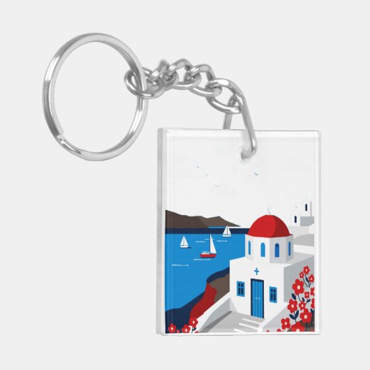 A Greek island Sleutelhanger (Voorkant Links)